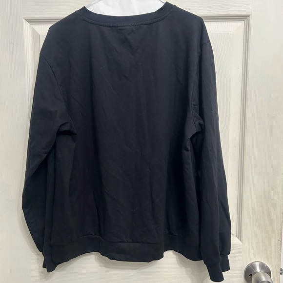 KEITH HARING Sweat Shirt Dancing Heart Graphic Black Pullover Size M - Picture 2 of 4